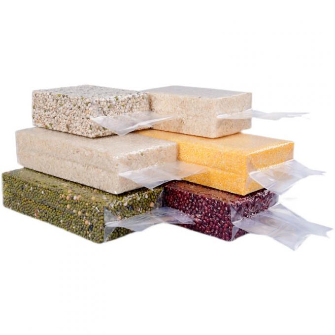 کیسه خلاء شفاف سفارشی با چاپ دانه های مختلف سطح بازیافتی برای استفاده صنعتی مواد غذایی 2