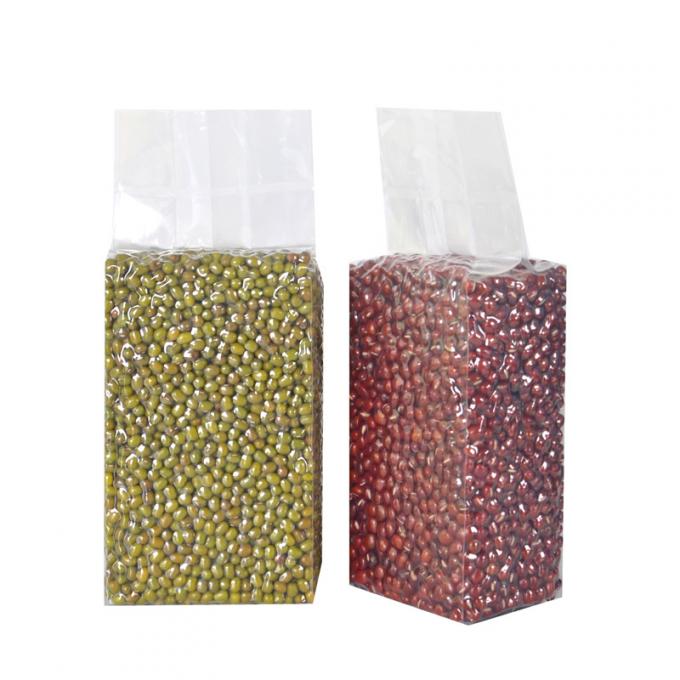 کیسه خلاء شفاف سفارشی با چاپ دانه های مختلف سطح بازیافتی برای استفاده صنعتی مواد غذایی 1