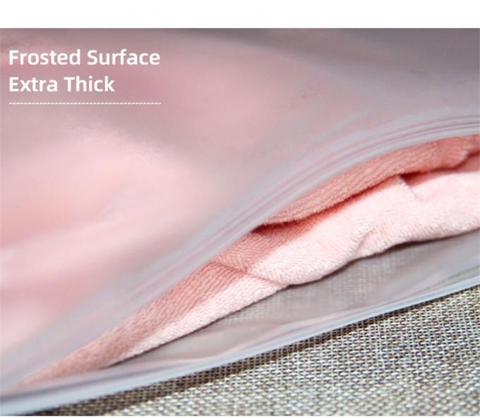 کیسه‌های زیپ‌دار CPE با اندازه سفارشی، کیسه‌های بسته‌بندی مات و یخ‌زده با زیپ برای حمل و نقل 2