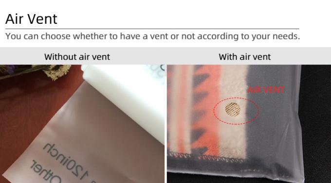 کیسه‌های زیپ‌دار CPE با اندازه سفارشی، کیسه‌های بسته‌بندی مات و یخ‌زده با زیپ برای حمل و نقل 1