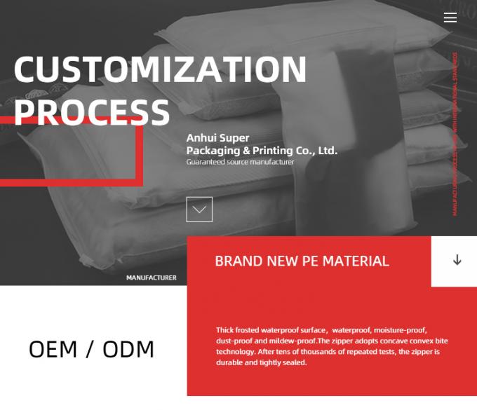 کیسه‌های زیپ‌دار CPE با اندازه سفارشی، کیسه‌های بسته‌بندی مات و یخ‌زده با زیپ برای حمل و نقل 3