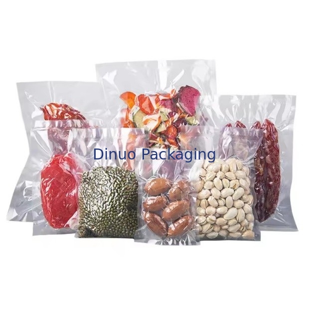 پاکت ذخیره سازی پلاستیکی بسته بندی شده با خلاء سه طرف بسته بندی شده با مواد غذایی پاکت خلاء بافت بسته بندی شده با خلاء