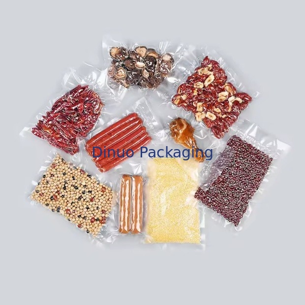 پاکت ذخیره سازی پلاستیکی بسته بندی شده با خلاء سه طرف بسته بندی شده با مواد غذایی پاکت خلاء بافت بسته بندی شده با خلاء