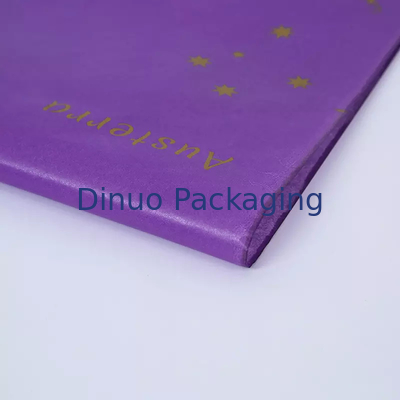 50 × 70 سانتی متر طلا مهر زنی کاغذ دستمال کاغذی بسته بندی لوکس آرم سفارشی سازگار با محیط زیست