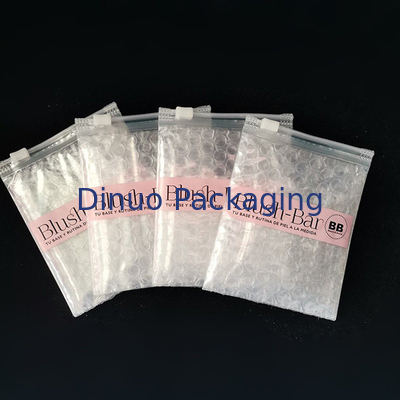مقاوم به ضربه های متعدد استفاده می شود PVC شفاف Ziplock Zipper Bubble Bag Custom Makeup بسته بندی آرایشی