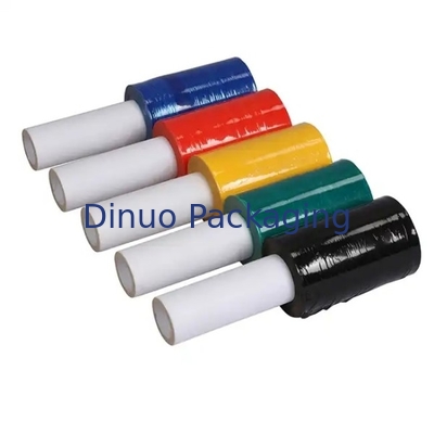فیلم کشش و کوچک شدن قرمز LLDPE 0.012mm طراحی شده با دسته پلاستیکی