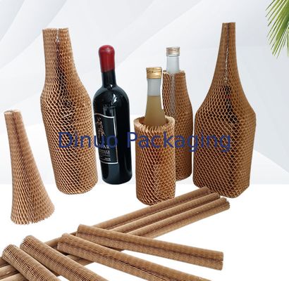 آستین کاغذ لانه زنبوری تجزیه پذیر برای بسته بندی لوازم آرایشی بطری شیشه ای