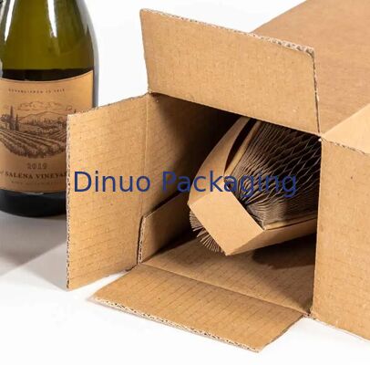 Kraft Paper Honeycomb Paper Sleeve Packaging 100% Eco-friendly for Liquor Bottle Packaging