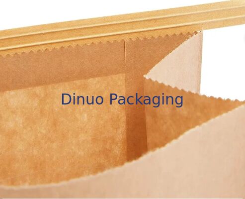 Biodegradable Kraft Paper Snack Bags With Clear Window For Bakery Catering Food Storage And Takeaway
