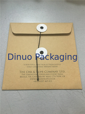 قهوهای مایل به نقره ای فرستنده حباب کرافت 6x10 Kraft Paper Clasp String Nie Pencils