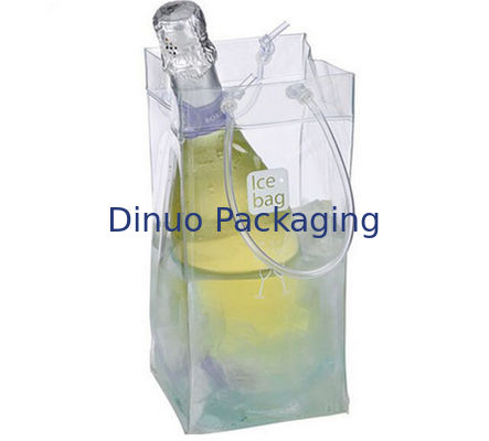 کیسه های سفارشی PVC بسته بندی، پاک کردن کولر پلاستیکی کولر یخ برای بسته بندی شراب