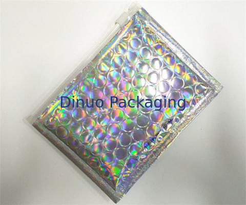 فرستنده حباب هولوگرافی سفارشی رنگ درخشان با Ziplock بسته شدن قابل بازیافت