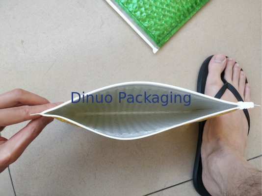 کیسه های حباب ضد آب زیپ ضد آب / فلزی سبز براق فلزی Holographic 300x250mm Ziplock فویل حباب حباب