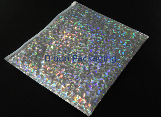 فرستنده های پاکت نامه حباب هولوگرافیک براق 220x160mm با حباب زیبایی زیپ کیف