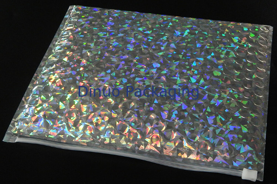 فرستنده های پاکت نامه حباب هولوگرافیک براق 220x160mm با حباب زیبایی زیپ کیف