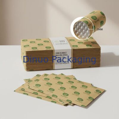بسته بندی کیسه های پستی حباب ارتفاع حباب 3 میلی متری بسته 100 طرح آرم سفارشی پاکت های بسته بندی محافظ بادوام سازگار با محیط زیست